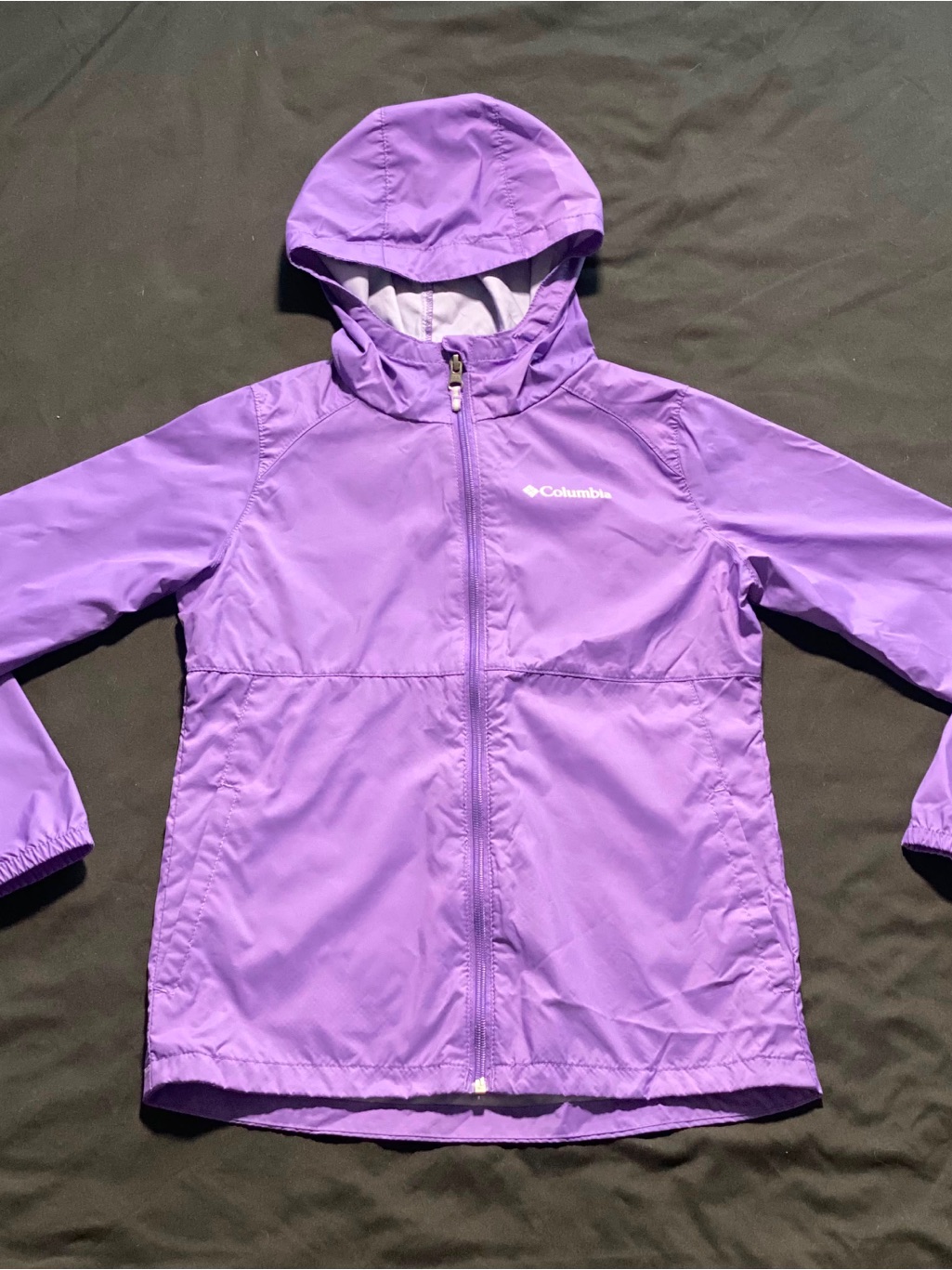 Columbia Purple Rain Jacket Kids M 10/12